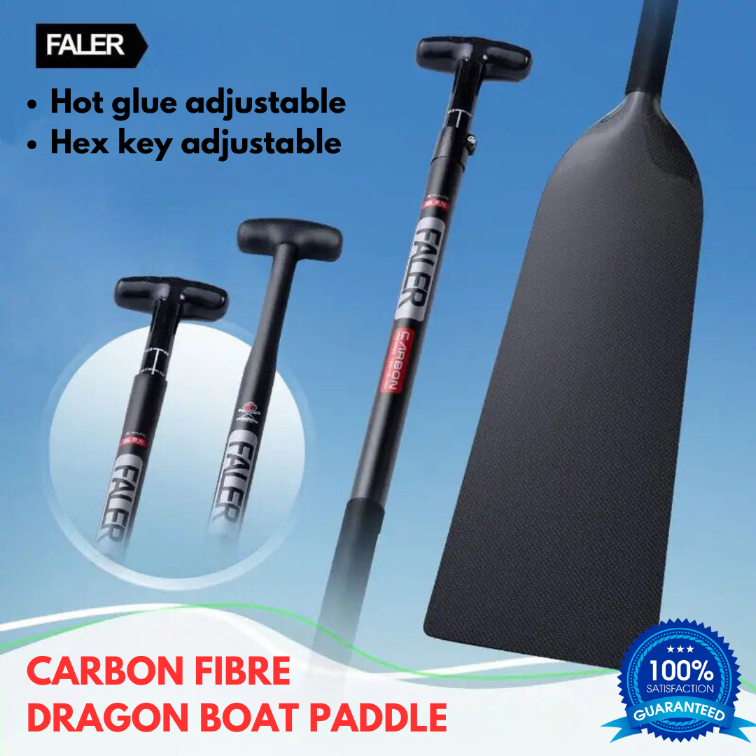 Faler Carbon Fibre Dragon Boat Paddle (Flat Blade)